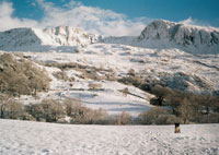 Cader Idris covered in snow